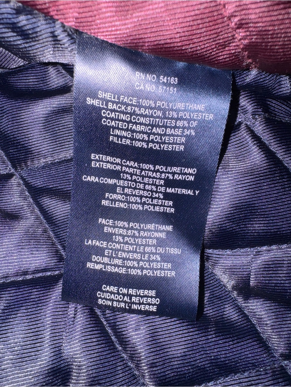 Tommy Hilfiger Black Leather Bomber Jacket with Quilted Navy Lining - Picture 6 of 9